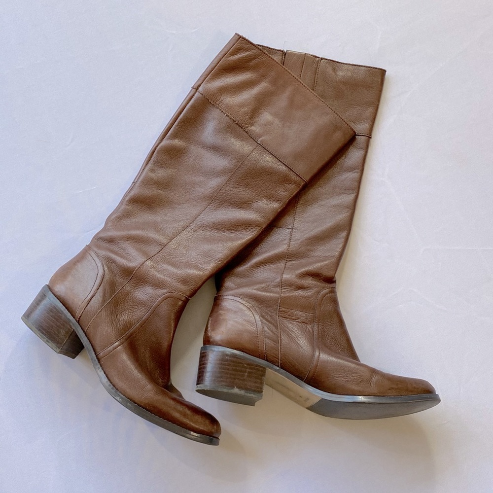 Brown riding boots